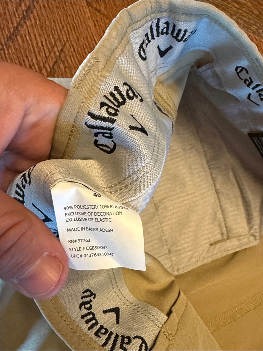 Callaway Men's performance Golf Shorts in Light Khaki Sz 40 brand new with tags